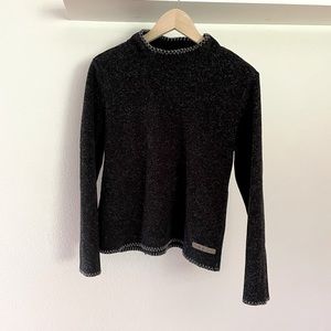 Dakini fleece mock neck pullover sweater top sweatshirt size medium